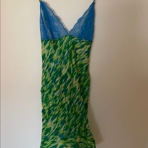 Green slip with Blue lace